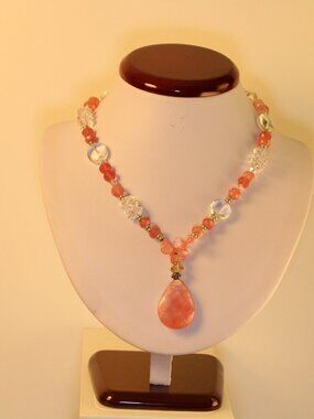 Handmade Cherry Quartz, White Crystal Gemstone
